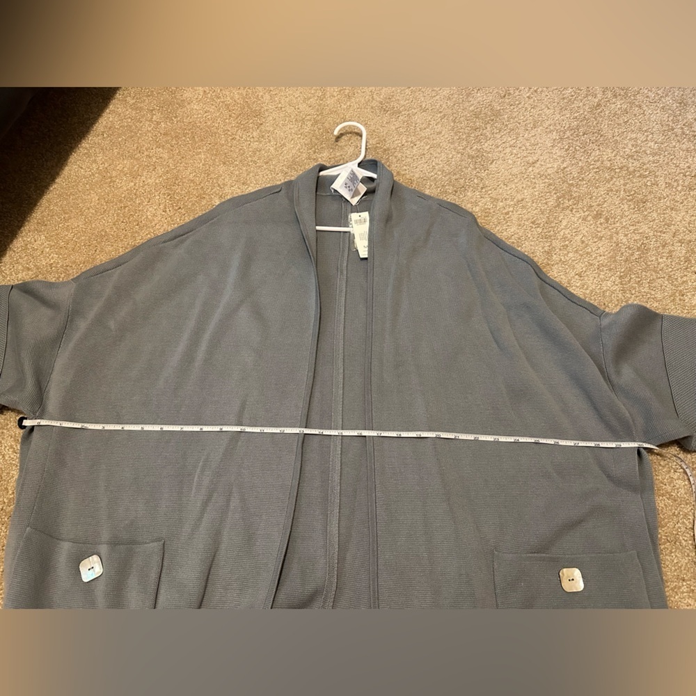 NWT Marla Wynne For Chico's Kimono Sweater Dusty Blue Size M - Picture 12 of 15